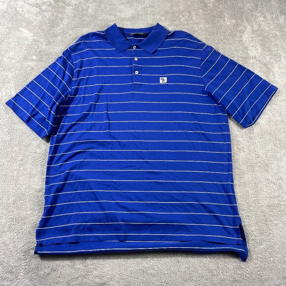 Polo Golf Ralph Lauren Mens Shirt L‎ Blue White Stripe Button Up Outdoorsy Gorp - Picture 1 of 11